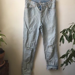 H&M Boyfriend Light Wash Jeans